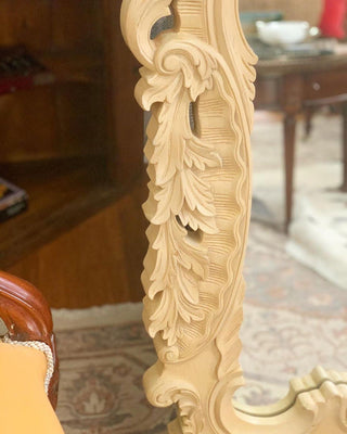 French Rococo-Style Wood Mirror (1980)
