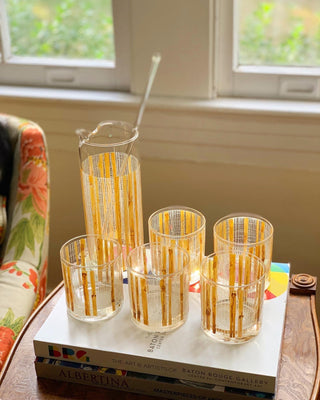 Bamboo & Raffia Cocktail Set, 7 pieces (1970)