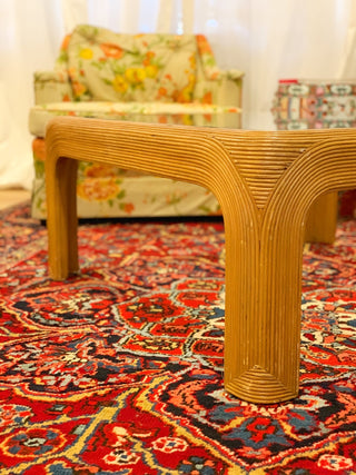 Palm Beach Pencil Reed Coffee Table (1970)