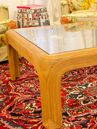 Palm Beach Pencil Reed Coffee Table (1970)