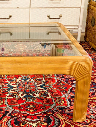 Palm Beach Pencil Reed Coffee Table (1970)
