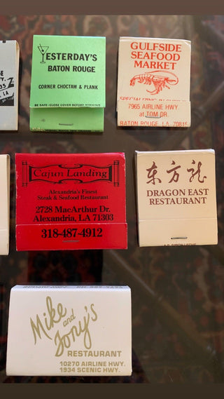 Louisiana Matchbooks, 10 total (GROUP E)