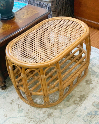 French Rattan & Cane Coffee Table (1960)