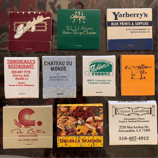 Louisiana Matchbooks, 10 total (GROUP F)