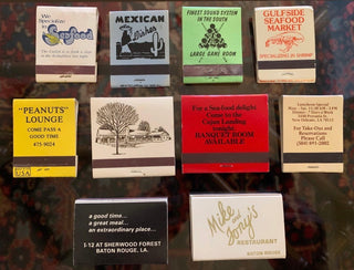 Louisiana Matchbooks, 10 total (GROUP E)