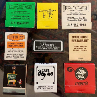 Louisiana Matchbooks, 9 total (GROUP K)