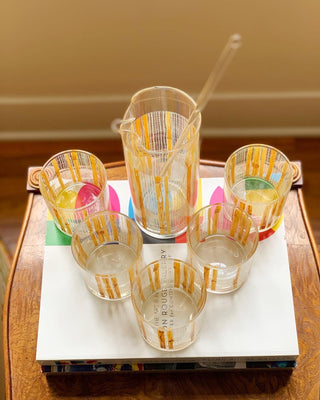 Bamboo & Raffia Cocktail Set, 7 pieces (1970)