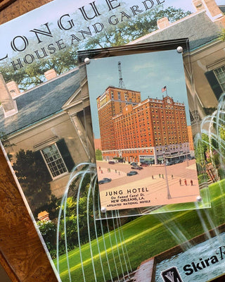 Jung Hotel, New Orleans Postcard in Lucite Frame (1940)