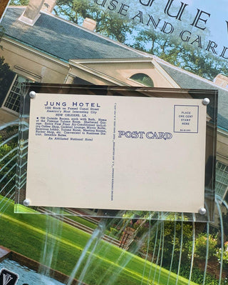 Jung Hotel, New Orleans Postcard in Lucite Frame (1940)