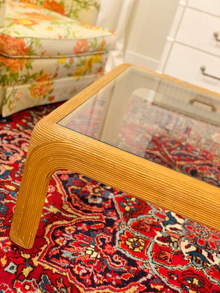 Palm Beach Pencil Reed Coffee Table (1970)