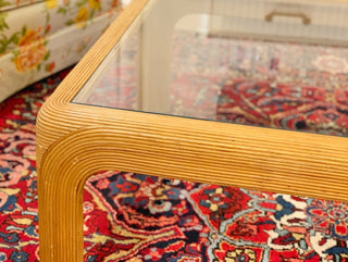 Palm Beach Pencil Reed Coffee Table (1970)
