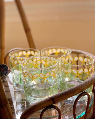 Double Old-Fashioned Tennis Glasses, Set of 4 (1970)