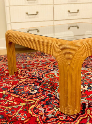 Palm Beach Pencil Reed Coffee Table (1970)