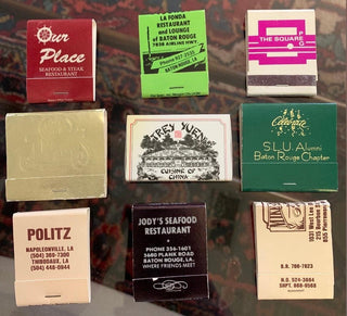 Louisiana Matchbooks, 9 total (GROUP N)