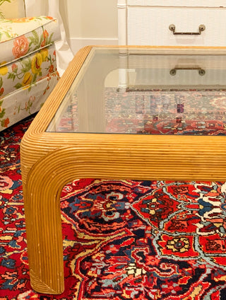 Palm Beach Pencil Reed Coffee Table (1970)