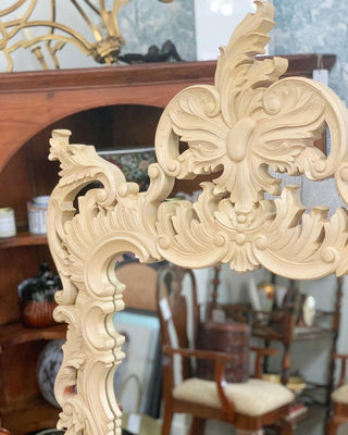 French Rococo-Style Wood Mirror (1980)