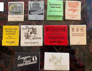 Louisiana Matchbooks, 10 total (GROUP E)