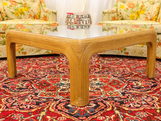 Palm Beach Pencil Reed Coffee Table (1970)