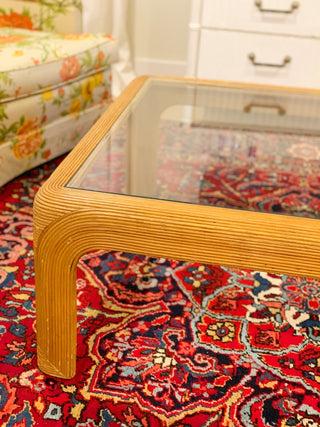 Palm Beach Pencil Reed Coffee Table (1970)