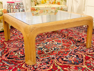 Palm Beach Pencil Reed Coffee Table (1970)
