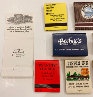 Louisiana Matchbooks, 10 total (GROUP B)
