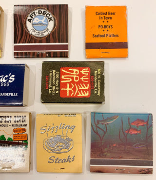 Louisiana Matchbooks, 10 total (GROUP B)
