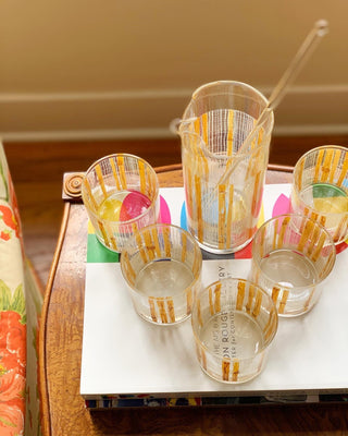 Bamboo & Raffia Cocktail Set, 7 pieces (1970)