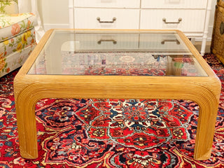 Palm Beach Pencil Reed Coffee Table (1970)