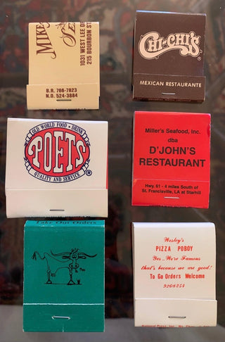 Louisiana Matchbooks, 10 total (GROUP D)