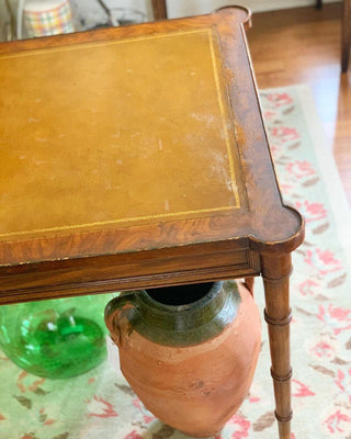 Faux Bamboo & Burlwood Game Table (1970)