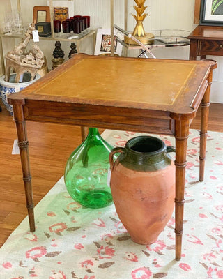 Faux Bamboo & Burlwood Game Table (1970)