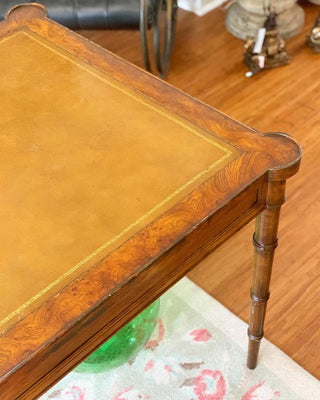 Faux Bamboo & Burlwood Game Table (1970)