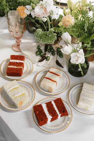 Blue & Gold Laurel Cake Plates (1950)
