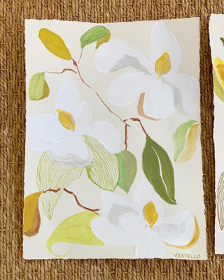 “Magnolia Mixed Media Original Art, Series A” by Victoria C. Designs