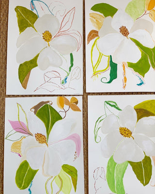 "Magnolia Mixed Media Original Art, Vol. 1" by Victoria C. Designs