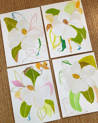 "Magnolia Mixed Media Original Art, Vol. 3" by Victoria C. Designs