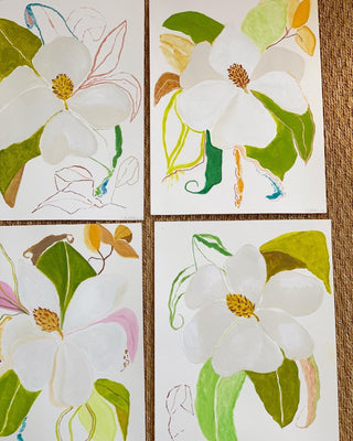 "Magnolia Mixed Media Original Art, Vol. 3" by Victoria C. Designs