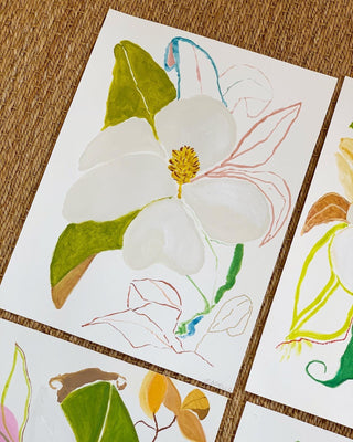 "Magnolia Mixed Media Original Art, Vol. 2" by Victoria C. Designs