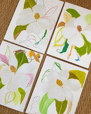 "Magnolia Mixed Media Original Art, Vol. 2" by Victoria C. Designs