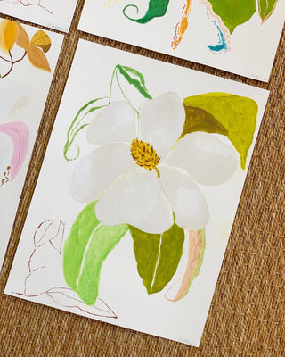 "Magnolia Mixed Media Original Art, Vol. 3" by Victoria C. Designs