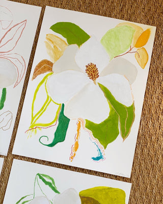"Magnolia Mixed Media Original Art, Vol. 4" by Victoria C. Designs