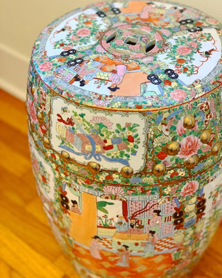Rose Medallion Garden Stool