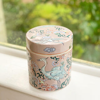 Lavender Crane Tea Caddy