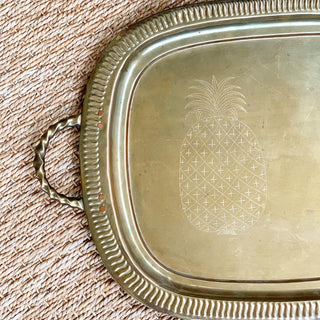 Double Pineapple Brass Tray (1960)