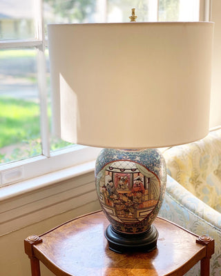 Blue Famille Rose Lamp