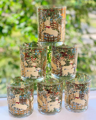 22K Unicorn Double Old-Fashioned Glasses (Set of 6)
