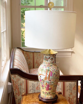 Pink Famille Chinoiserie Lamp