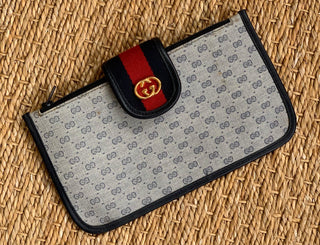 Rare 1980s Gucci Navy Clutch