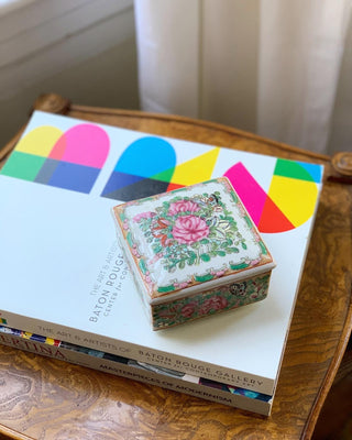 Rose Canton Square Trinket Box