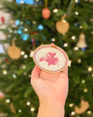Raspberry Pink Herend Trinket Dish (1960)